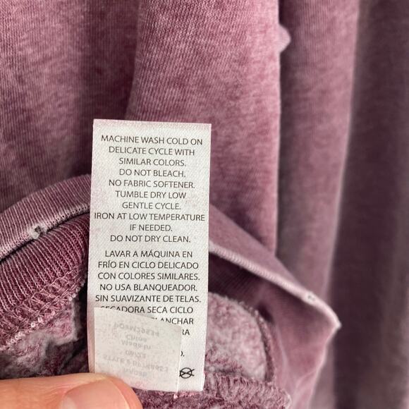 Wildfox Frisky Roadtrip Whiskey Worn Purple Green Slub Sweatshirt Women’s XL NEW - Picture 7 of 13